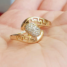 Charger l'image dans la galerie, 14 K Gold Plated ring with white zirconium - BIJUNET