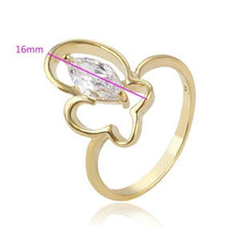 Charger l'image dans la galerie, 14 K Gold Plated ring with white zirconium - BIJUNET