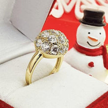Load image into Gallery viewer, 14 K Gold Plated ring with white zirconium - BIJUNET