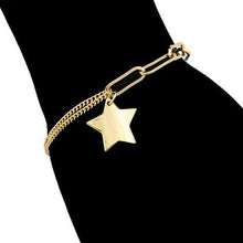 Cargar imagen en el visor de la galería, 14 K Gold Plated star chain bracelet - BIJUNET