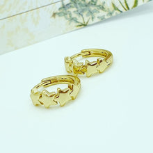 Load image into Gallery viewer, 14 K Gold Plated stars earrings - BIJUNET