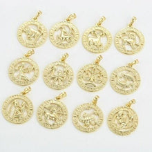 Load image into Gallery viewer, 14 K Gold Plated zodiac pendant - BIJUNET