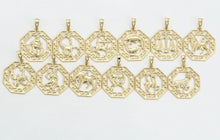 Load image into Gallery viewer, 14 K Gold Plated zodiac pendant - BIJUNET