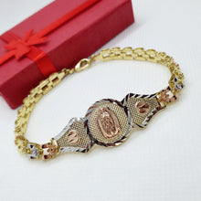 Charger l'image dans la galerie, 14 K Yellow, Rose Gold and Rhodium Plated St Mary bracelet - BIJUNET