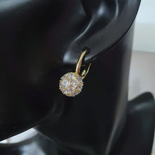 Load image into Gallery viewer, 14 K Gold Plated earrings with white zirconium - BIJUNET