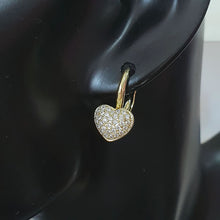 Load image into Gallery viewer, Shop for 14K Gold Plated heart earrings