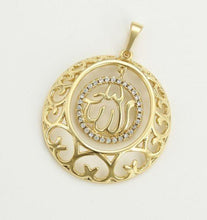 Charger l'image dans la galerie, 14K Gold Plated pendant with white zirconium - BIJUNET
