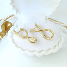 Load image into Gallery viewer, 14kgoldplatedtwistedearrings1