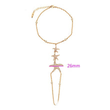 Cargar imagen en el visor de la galería, 18 K Rose Gold Plated starfish bracelet with white zirconium - BIJUNET