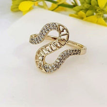 Load image into Gallery viewer, 14 K Gold Plated ring with white zirconium - BIJUNET