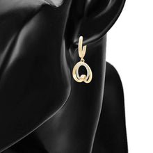 Load image into Gallery viewer, 14 K Gold Plated pendant and earrings set with white zirconia