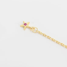 Load image into Gallery viewer, 14 K Gold Plated Christmas necklace and earrings set with white zirconia