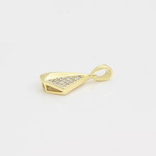 Cargar imagen en el visor de la galería, 14 K Gold Plated pendant and earrings set with white zirconia