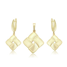 Load image into Gallery viewer, 14 K Gold Plated pendant and earrings set