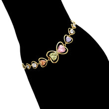 Load image into Gallery viewer, 14 K Gold Plated bracelet with coloured zirconia