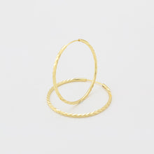 Load image into Gallery viewer, ⚡ Buy Today High Quality 14 K Gold Plated Hoops earrings. Check the reviews. ✔️Non-allergic. ✔️ Free Next day Delivery in the UK. ✔️