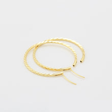 Load image into Gallery viewer, ⚡ Buy Today High Quality 14 K Gold Plated Hoops earrings. Check the reviews. ✔️Non-allergic. ✔️ Free Next day Delivery in the UK. ✔️