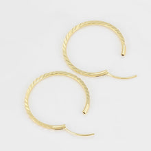 Load image into Gallery viewer, 14 K Gold Plated Hoops earrings