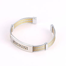 Charger l'image dans la galerie, Gold Plated Stainless steel bracelet - BIJUNET