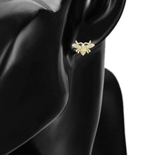 Charger l'image dans la galerie, gold_plated_queen_bee_earrings_zirconia