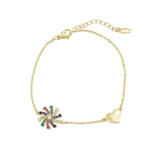 Load image into Gallery viewer, gold_plated_bracelet_coloured_zirconia