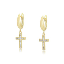 Load image into Gallery viewer, gold_plated_cross_earrings_zirconia