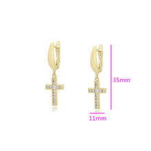 Load image into Gallery viewer, gold_plated_cross_earrings_zirconia