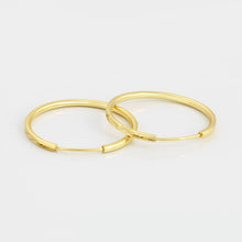 Load image into Gallery viewer, 14 K Gold Plated Hoops earrings