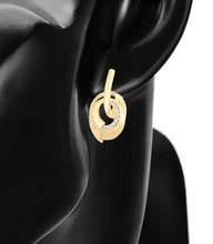 Load image into Gallery viewer, 14 K Gold Plated pendant and earrings set with white zirconia