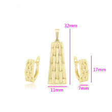 Load image into Gallery viewer, 14 K Gold Plated pendant and earrings set