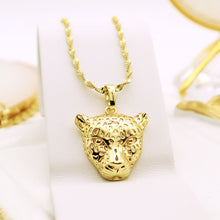 Load image into Gallery viewer, 14 K Gold Plated leopard pendant