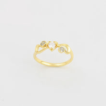 Load image into Gallery viewer, 14 K Gold Plated ring with white zirconium