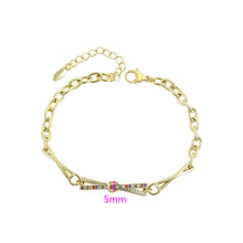 Charger l&#39;image dans la galerie, 14 K Gold Plated bracelet with multicoloured zirconia
