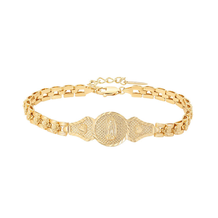 14 K Gold Plated bracelet with the Virgin