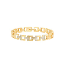 Charger l&#39;image dans la galerie, 14 K Gold Plated bracelet with white zirconia
