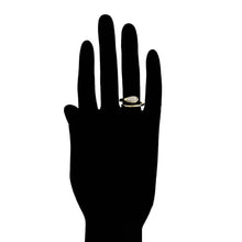 Charger l&#39;image dans la galerie, 14 K Gold Plated adjustable snake ring with white zirconium
