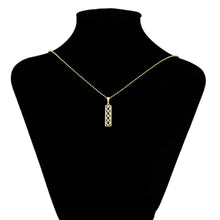 Cargar imagen en el visor de la galería, 14 K Gold Plated infinity pendant with white zirconia
