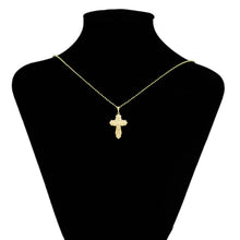 Load image into Gallery viewer, 14 K Gold Plated cross pendant with necklace
