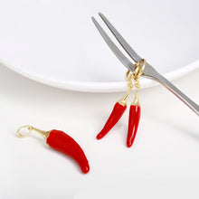 Load image into Gallery viewer, 14 K Gold Plated chillies pendant and earrings set
