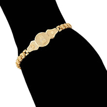 Load image into Gallery viewer, 14 K Gold Plated bracelet with the Virgin
