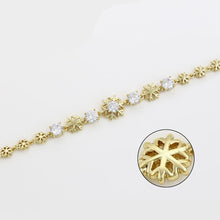 Load image into Gallery viewer, 14 K Gold Plated bracelet with white zirconia
