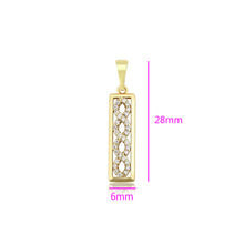 Cargar imagen en el visor de la galería, 14 K Gold Plated infinity pendant with white zirconia
