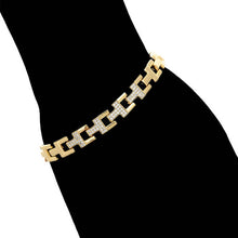 Charger l&#39;image dans la galerie, 14 K Gold Plated bracelet with white zirconia
