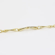 Charger l&#39;image dans la galerie, 14 K Gold Plated bracelet with multicoloured zirconia
