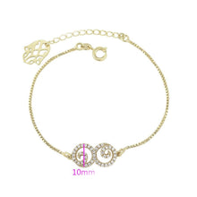 Load image into Gallery viewer, 14 K Gold Plated bracelet with white zirconium - BIJUNET
