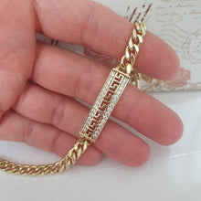 Load image into Gallery viewer, 14 K Gold Plated bracelet with white zirconium - BIJUNET
