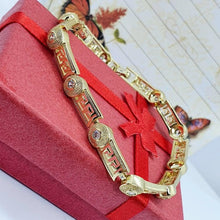 Load image into Gallery viewer, 14 K Gold Plated bracelet with white zirconium - BIJUNET
