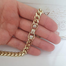 Load image into Gallery viewer, 14 K Gold Plated bracelet with white zirconium - BIJUNET
