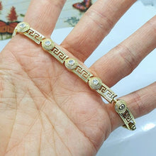 Load image into Gallery viewer, 14 K Gold Plated bracelet with white zirconium - BIJUNET
