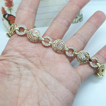 Cargar imagen en el visor de la galería, 14 K Gold Plated bracelet with white zirconium - BIJUNET
